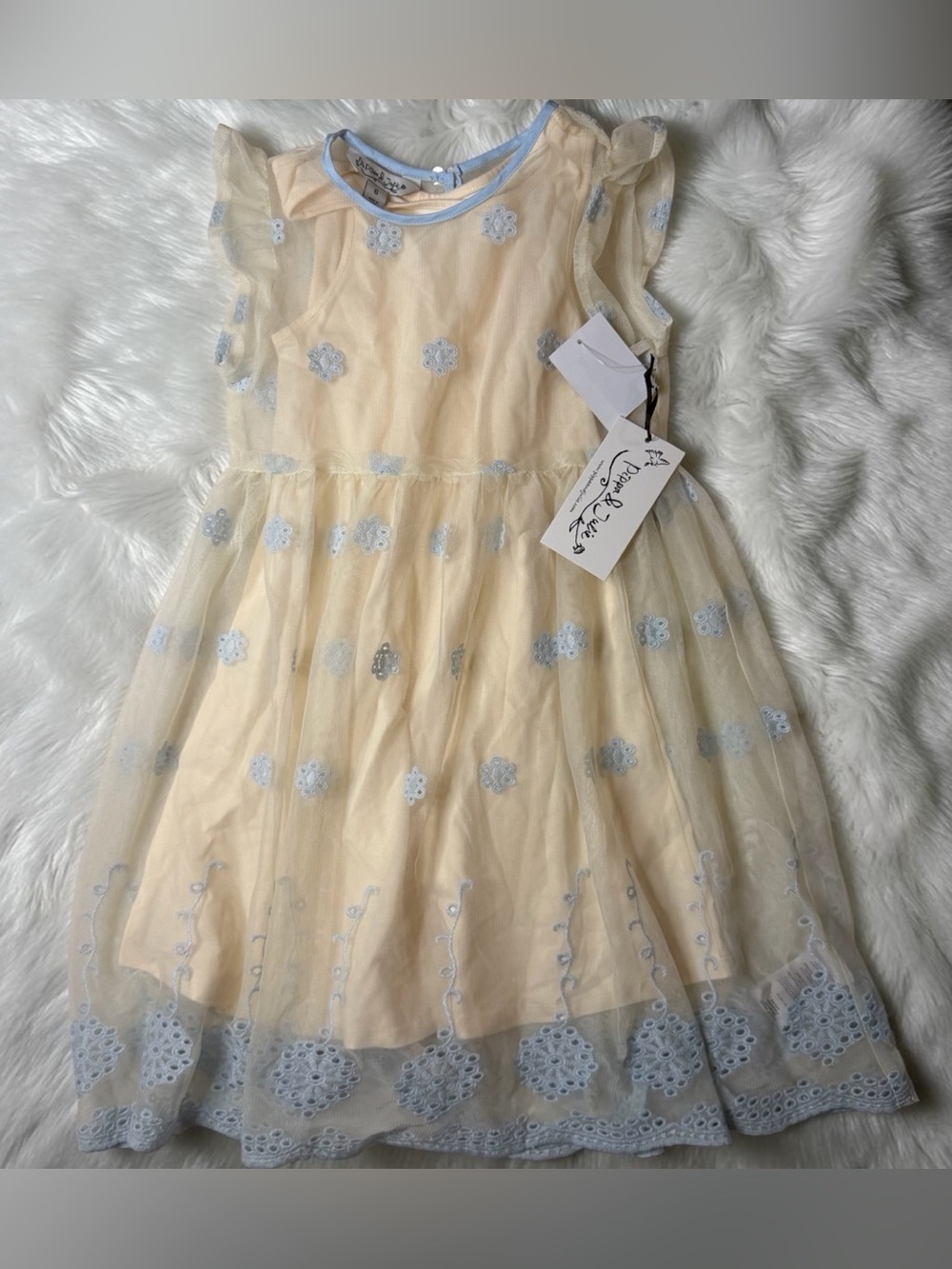 Pippa & Julie Kids Floral Embroidered Dress